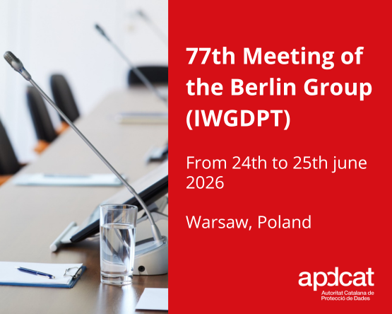 The APDCAT participates in the 77th meeting of the Berlin Group